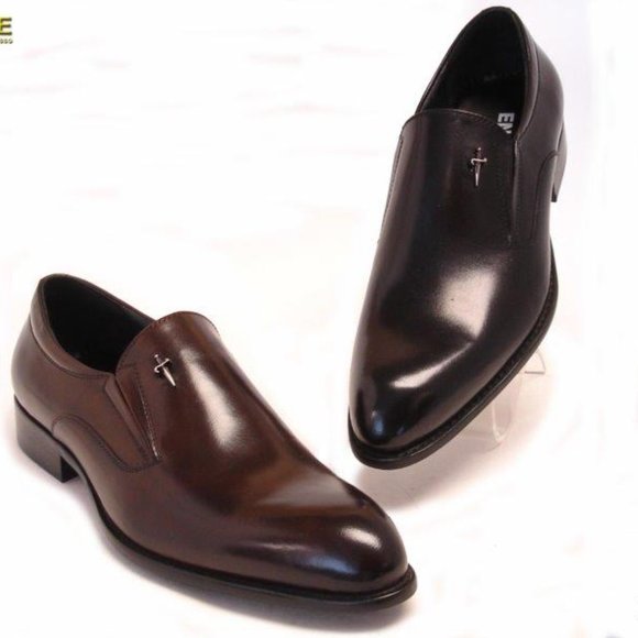 NWB Encore FIESSO black cross genuine LEATHER DRESS SHOE FI3207 main image 5